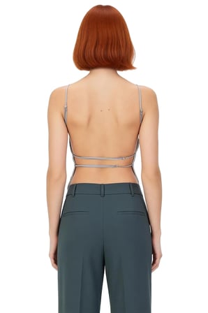 Payetli Halter Yaka Kolsuz Bluz Regular Kalıp Yazlık Şık Gece Mükemmel Uyum Uzun Ömürlü