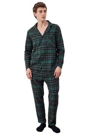 Erkek Ekose Dokuma Gömlek ve Pantolon Pijama Takımı Fonksiyonel Dayanıklı Kaliteli Estetik