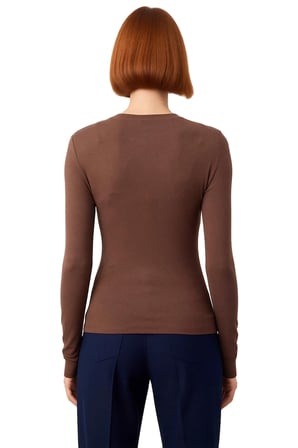 Kadın Antrasit Viskon Çizgili Fitted Uzun Kollu Basic Bluz Cool & Comfort Persona İle Günlük
