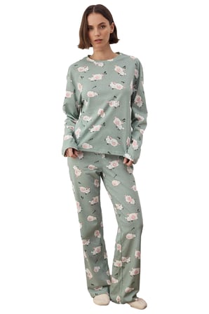 Kadın Ekose Desenli Bisiklet Yaka Pijama Takımı Fonksiyonel Dayanıklı Kaliteli Konforlu Şık