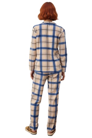 Kadin Ekose Polar Pijama Takımı Kirmizi Detayli Fonksiyonel Dayanıklı Kaliteli Konforlu Şık