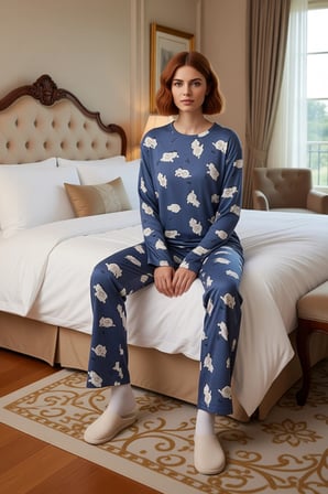 Kadın Ekose Desenli Bisiklet Yaka Pijama Takımı Fonksiyonel Dayanıklı Kaliteli Konforlu Şık
