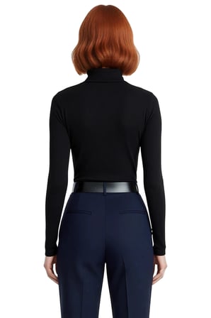 Kadın Fitted Vücuda Oturan Dik Yaka Fermuarlı Uzun Kol Esnek Örme Bluz Modern Cool & Comfort Tarzı