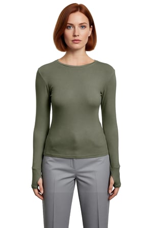 Kadın Antrasit Viskon Çizgili Fitted Uzun Kollu Basic Bluz Cool & Comfort Persona İle Günlük