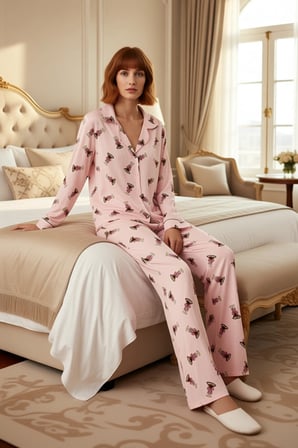 Kadın Çok Renkli Baskılı Viskon Pijama Takımı Fonksiyonel Dayanıklı Kaliteli Konforlu Spor
