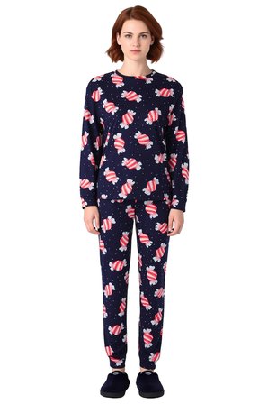 Kadin Seker Desenli %100 Pamuklu Pijama Takımı Fonksiyonel Dayanıklı Kaliteli Konforlu Şık