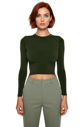 Kadın Bordo Dik Yaka Fitted Vücuda Oturan Esnek Örme Bluz Uzun Kol Büzgülü Detaylı Günlük Kullanım