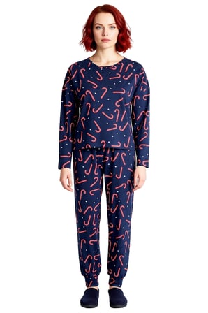 Kadin Yılbaşı Temali Pijama Takımı Fonksiyonel Dayanıklı Kaliteli Konforlu Estetik Premium