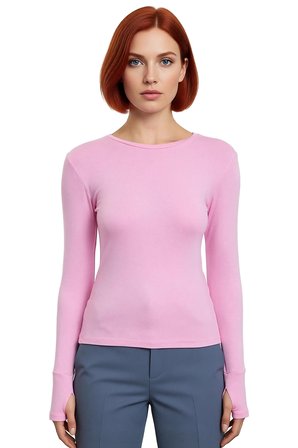 Kadın Antrasit Viskon Çizgili Fitted Uzun Kollu Basic Bluz Cool & Comfort Persona İle Günlük