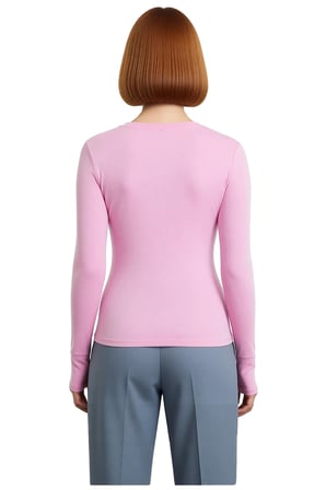 Kadın Antrasit Viskon Çizgili Fitted Uzun Kollu Basic Bluz Cool & Comfort Persona İle Günlük