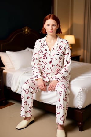 Kadın Kalpli Yılbaşı Desenli Gömlek Yaka Pijama Takımı Fonksiyonel Dayanıklı Kaliteli Spor