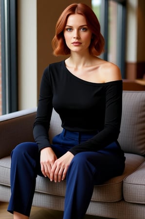Kadın Fitted Vücuda Oturan Asimetrik Yaka Uzun Kollu Esnek Pamuklu Örme Bluz Casual Günlük Kullanım