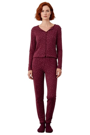 Kadın Çiçekli Fitilli Pijama Takımı Fonksiyonel Dayanıklı Kaliteli Konforlu Estetik Modern
