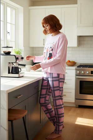 Kadın Kışlık Pijama Takımı %100 Pamuk Regular Kalıp Rahat Uyku Trend Tasarım Konforlu Kesim