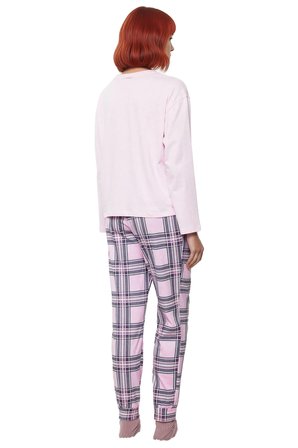 Kadın Kışlık Pijama Takımı %100 Pamuk Regular Kalıp Rahat Uyku Trend Tasarım Konforlu Kesim
