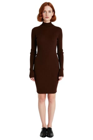 Kadın Bodycon Dik Yaka Uzun Kollu Triko Elbise Kış Sezonu İçin Şık ve Rahat Günlük Giyim Seçeneği
