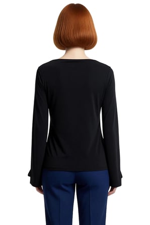 Kadın Gri Regular Kalıp İspanyol Kol Esnek Örme Bluz Casual Günlük Kullanım İçin Sandy Dokuma