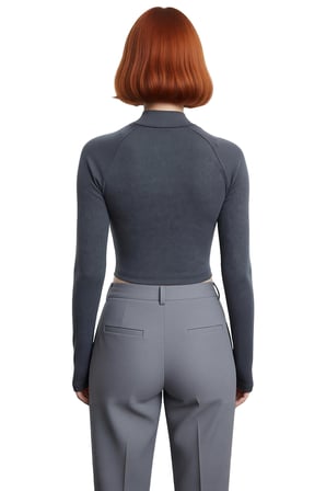 Kadın Dik Yaka Fermuarlı Esnek Örme Bluz Cool & Comfort Stiliyle Günlük Kullanıma Uygun Kış Sezonu