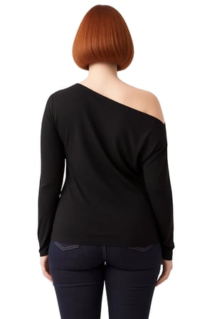 Kadın Ekru Viskon Ribana Örme Bluz Asimetrik Yaka Cool & Comfort Stiliyle İlkbahar Sonbahar Günlük