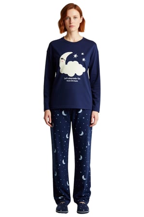 Kadın Galaksi Desenli Polar Pijama Takımı Fonksiyonel Dayanıklı Kaliteli Konforlu Estetik Şık