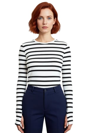Kadın Antrasit Viskon Çizgili Fitted Uzun Kollu Basic Bluz Cool & Comfort Persona İle Günlük