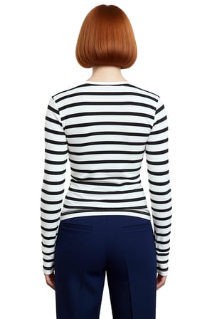 Kadın Antrasit Viskon Çizgili Fitted Uzun Kollu Basic Bluz Cool & Comfort Persona İle Günlük
