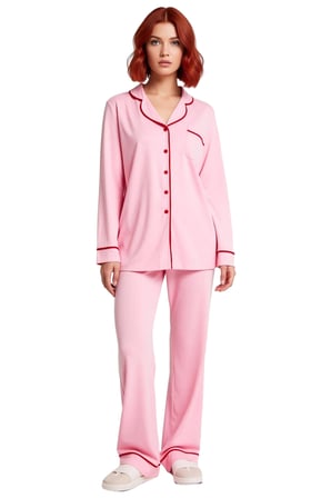 Kadın Gömlek Yaka Biye Detaylı Pijama Takımı Fonksiyonel Dayanıklı Kaliteli Konforlu Rahat
