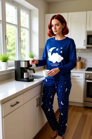 Kadin Ay Yıldız Desenli Polar Pijama Takımı Fonksiyonel Dayanıklı Kaliteli Konforlu Modern