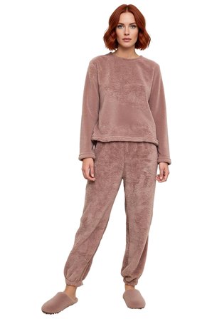 Kadın Vizon Wellsoft Pijama Takımı Saç Bandı Hediyeli Fonksiyonel Dayanıklı Kaliteli Rahat