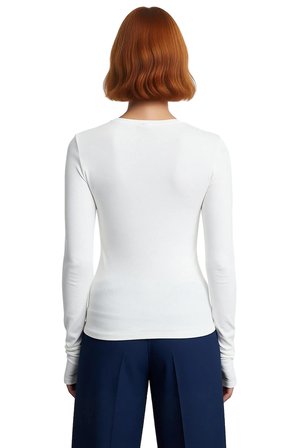 Kadın Antrasit Viskon Çizgili Fitted Uzun Kollu Basic Bluz Cool & Comfort Persona İle Günlük