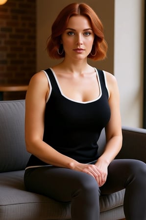 Kadın Kahverengi Kare Yaka Bodycon İnce Triko Bluz Kalın Askılı Günlük Kullanım İçin İdeal
