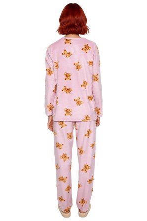 Kadın Ayıcık Desenli Polar Pijama Takımı Fonksiyonel Dayanıklı Kaliteli Konforlu Estetik Şık