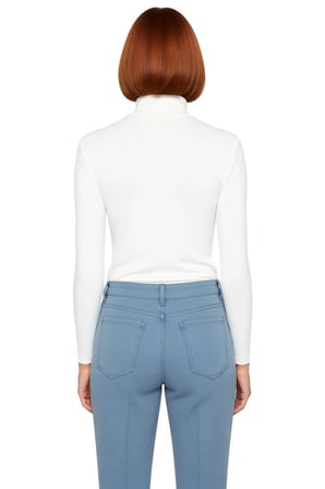 Kadın Fitted Balıkçı Yaka Uzun Kollu Basic Siluet Esnek Örme Bluz Cool & Comfort Tarzıyla Günlük