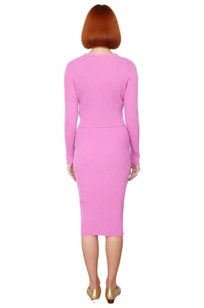 Kadın Bodycon Düz Triko Midi Elbise Uzun Kollu V Yaka Günlük Şık ve Rahat Kombinler İçin Kaliteli