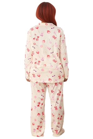 Kadın Kalp Desenli Pijama Takımı Fonksiyonel Dayanıklı Kaliteli Konforlu Estetik Premium Şık