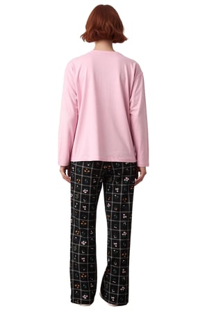 Kadin Kurdele Desenli Kirmizi Puantiyeli Pijama Takımı Fonksiyonel Dayanıklı Kaliteli Spor