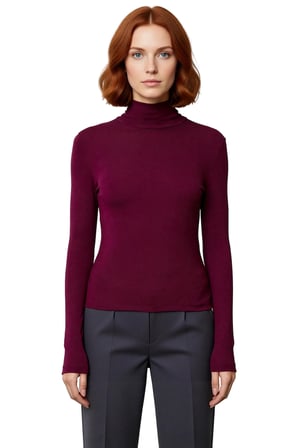 Kadın Fitted Balıkçı Yaka Uzun Kollu Basic Siluet Esnek Örme Bluz Cool & Comfort Tarzıyla Günlük