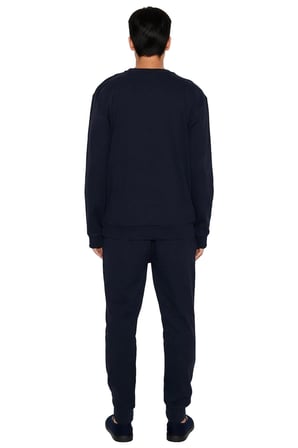 Erkek Nakışlı Bisiklet Yaka Sweatshirt ve Eşofman Altı Takımı Fonksiyonel Dayanıklı Modern