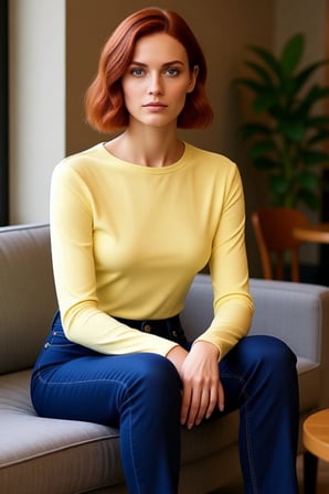 Kadın Pembe Viskon Ribana Dokulu Fitted Bisiklet Yaka Uzun Kollu Crop Bluz Günlük Kullanıma Uygun