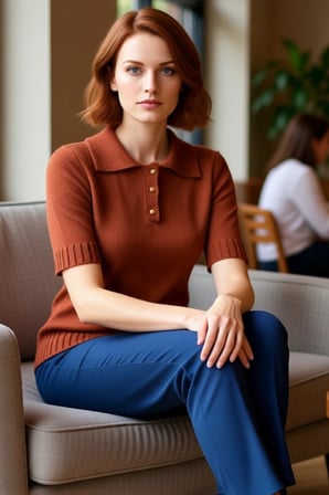 Kadın Polo Yaka Kısa Kollu İnce Triko Bluz Şık ve Rahat Günlük Giyim Kaliteli Şık Rahat Modern