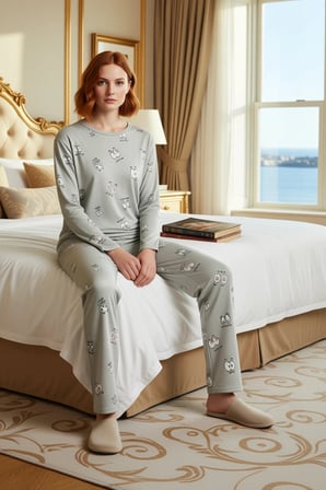 Eğlenceli Göz Baskılı Kadın Pijama Takımı Fonksiyonel Dayanıklı Kaliteli Konforlu Estetik Şık