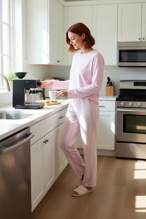 Kadın Antrasit Çizgili Pamuklu Pijama Takımı Fonksiyonel Dayanıklı Kaliteli Konforlu Rahat