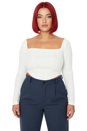Kadın Fittilli Biye Detaylı Örme Crop Bluz Cool & Comfort Tarzıyla İlkbahar Sonbahar İçin İdeal