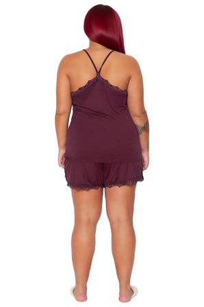 Kadın V Yaka İnce Askılı Örme Pijama Takımı Dantel Detaylı Fonksiyonel Dayanıklı Kaliteli Şık
