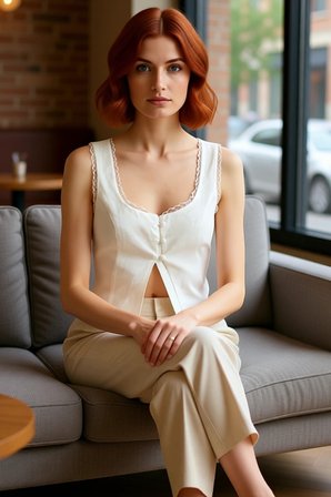Yazlık Pamuklu Crop Bluz Fitted Kalıp Kare Yaka Günlük Stil Dayanıklı Malzeme Seçkin