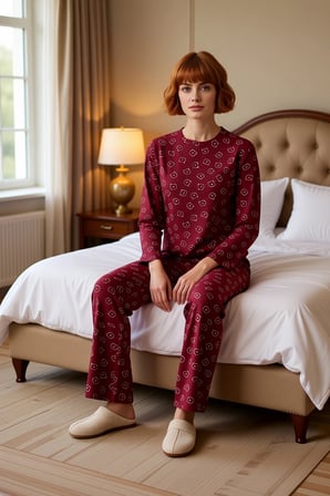 Kadın Ayıcıklı Pamuklu Pijama Takımı Fonksiyonel Dayanıklı Kaliteli Konforlu Estetik Rahat