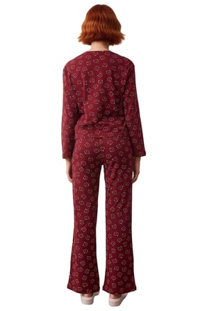 Kadın Ayıcıklı Pamuklu Pijama Takımı Fonksiyonel Dayanıklı Kaliteli Konforlu Estetik Rahat