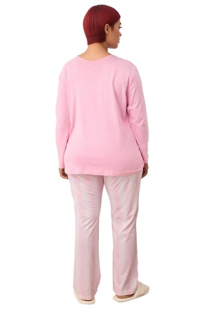 Kadın Çizgili Pamuklu Pijama Takımı Fonksiyonel Dayanıklı Kaliteli Konforlu Estetik Modern