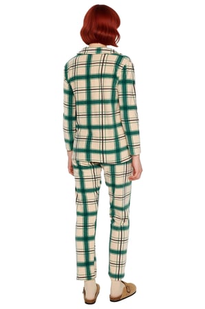Kadin Ekose Polar Pijama Takımı Kirmizi Detayli Fonksiyonel Dayanıklı Kaliteli Konforlu Şık