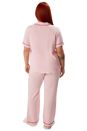 Kadin Kalpli Gömlek Pantolon Pijama Takımı Fonksiyonel Dayanıklı Kaliteli Konforlu Estetik